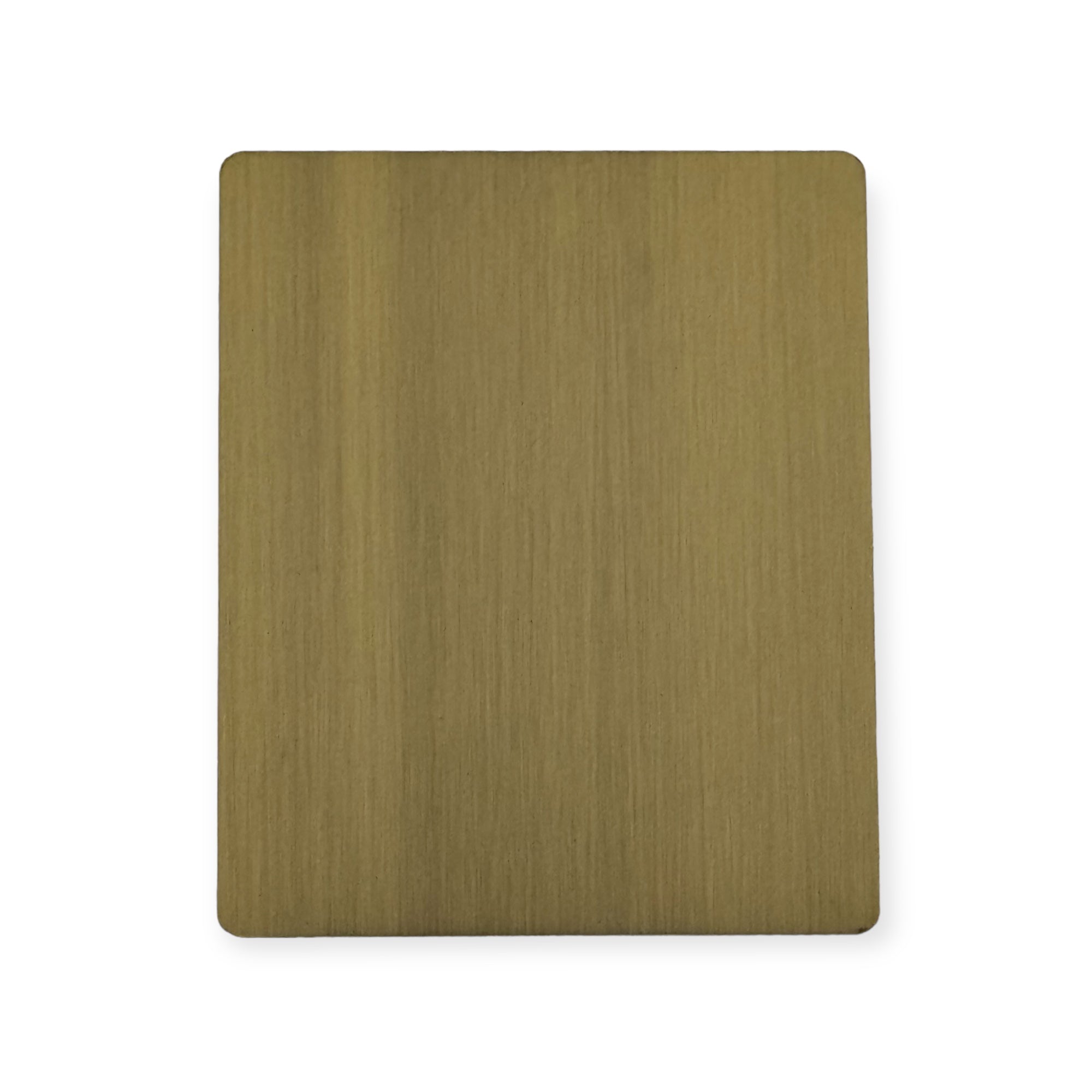 25 Pack Brushed Gold Stainless Steel Metal Cards | 88×64×.5mm (Blank)