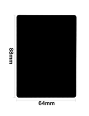 100 Pack Black Stainless Steel Metal Cards | 88×64×0.8mm (Blank)
