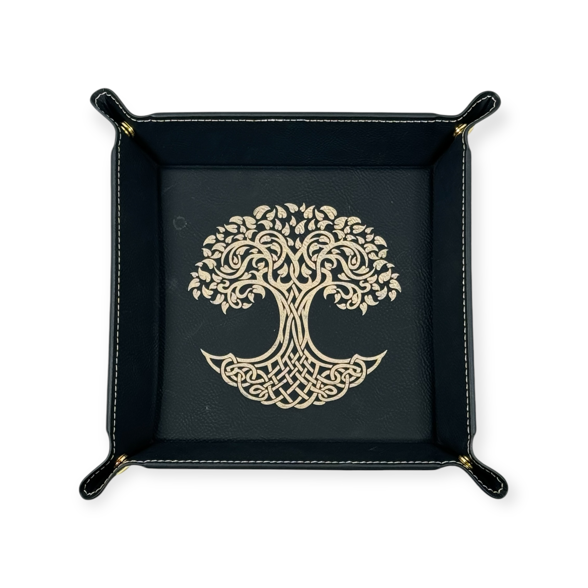 6x6 Dice Tray | 10 Pack | Black/Gold