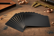 25 Pack Black Stainless Steel Metal Cards | 88×63×0.8mm (Blank)